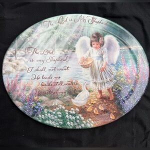 The Lord is my Shepherd Decorative Ceramic Plate by Dona Gelsinger